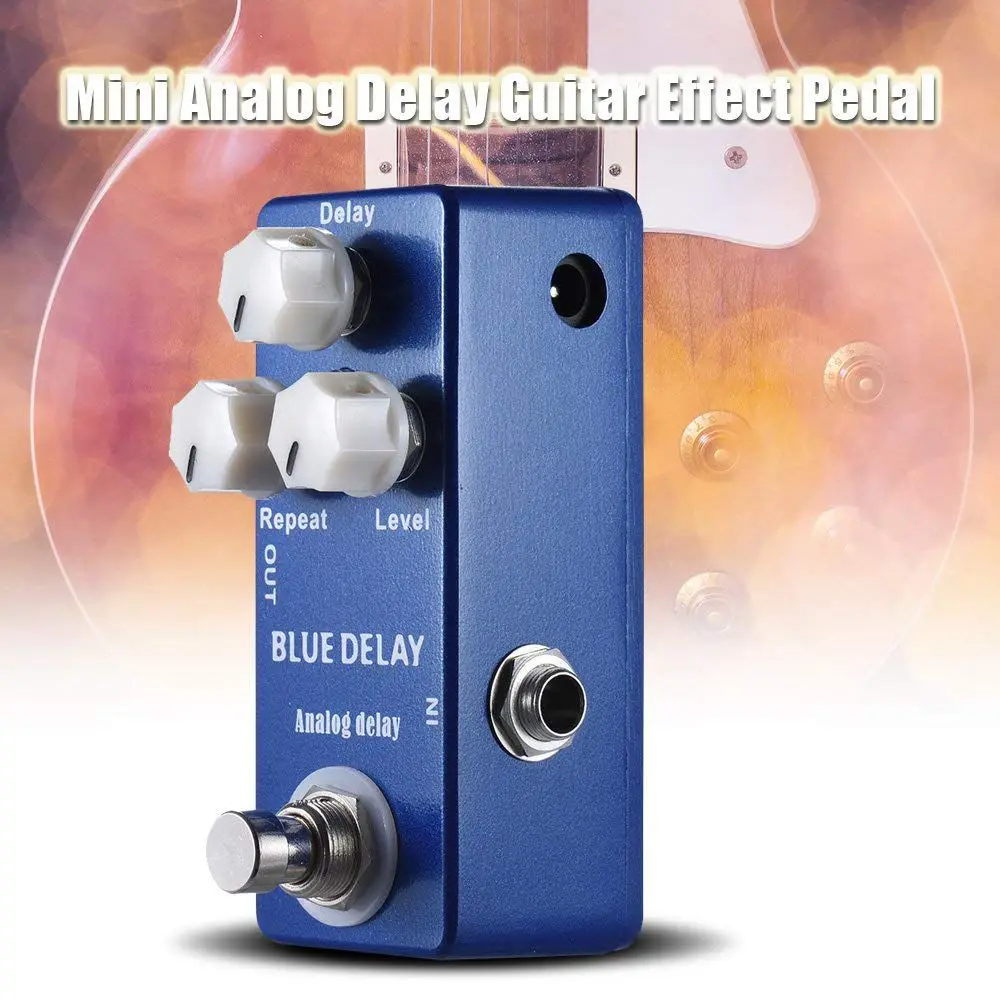 Imagem -05 - Mosky Azul Profundo Atraso Mini Pedal Efeito Guitarra True Bypass