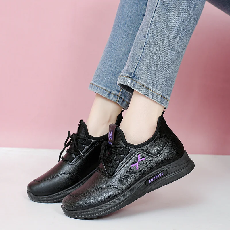 

Кеды женские из мягкой кожи, Вулканизированная подошва, на шнуровке, повседневная спортивная обувь на платформе, для тенниса, лето, 2023