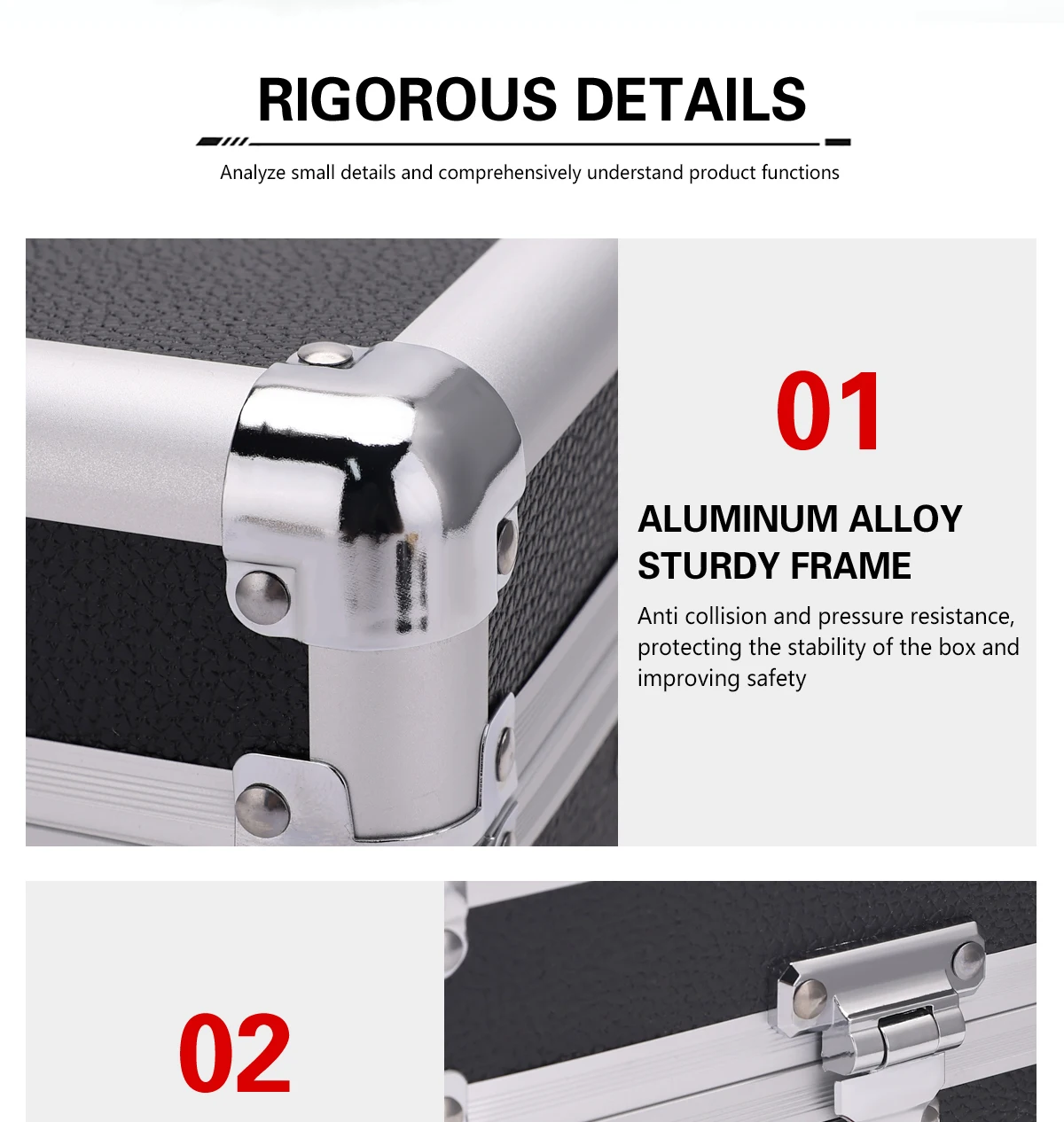 Sliver Aluminum Tool Storage Box Password Lock Portable Suitcase Professional Hairdressing Large Capacity Salon Carrying Box