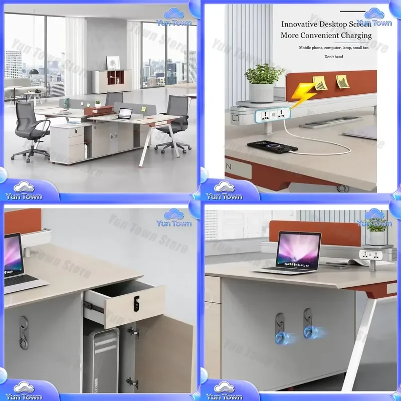 Modular Cubicle Office Workstation Desk for 4 Persons for Modern Office Furniture 2022 2026 Guangdong Production office desk