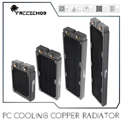 FREEZEMOD G1/4 29mm Thick Copper Radiator 120/240/360/480mm PC Water Cooling Row Heat Sink Cooler For 120mm Fan