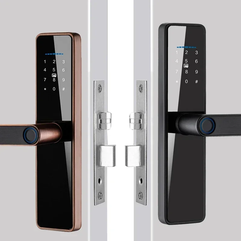 Tuya Intelligent Electronic Key, Código de segurança, senha biométrica, Wi-Fi, Alumínio Fingerprint App, Smart Lock Door, 2024