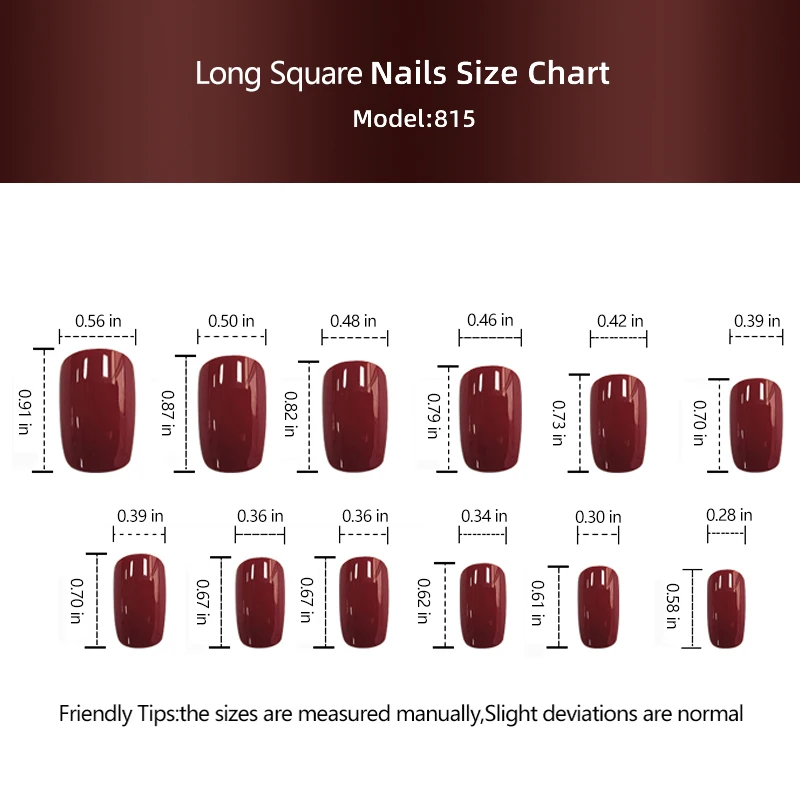 24pcs Glossy Demitint Series Medium Square Press On Nails  Solid Color False Nails With Jelly Sticker Reusable Fake Nails