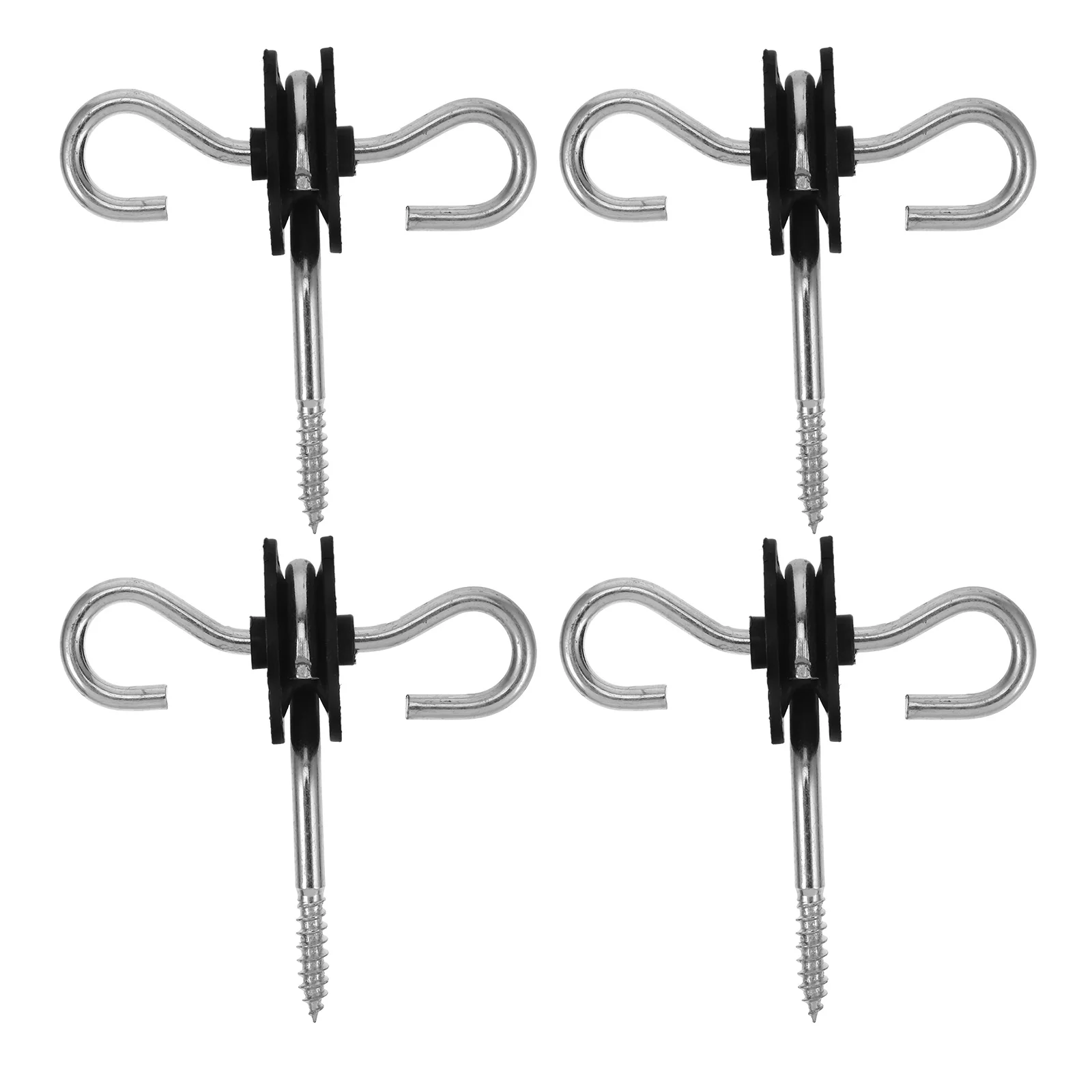 

4pcs Electric Fence Insulator Screw-In Wood Post Reusable Durable Dual Hook Secure Connection Farm Garden Ranch Fence