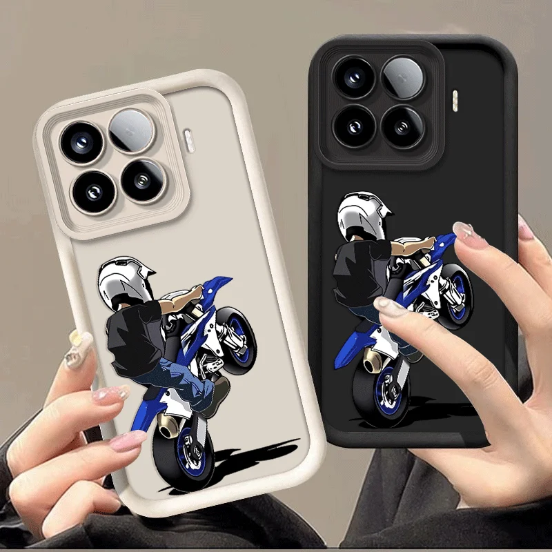 Гибкий силиконовый чехол для Xiaomi 17T 15T Pro Mi 17 15 5G, защитный чехол с ударопрочным принтом Motocyber.