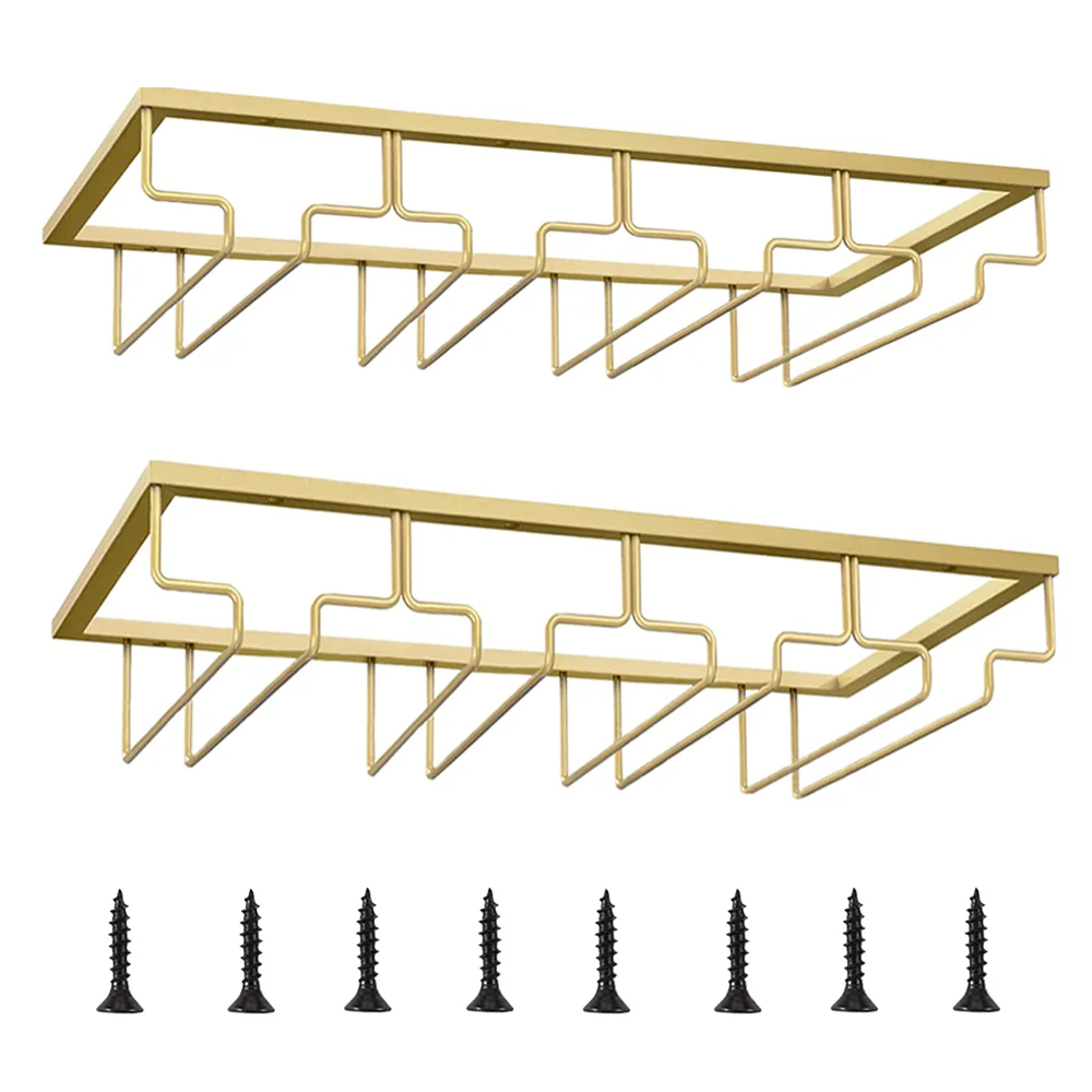

В упаковке 2 хромированных металлических вешалок для чашек с 4 слотами