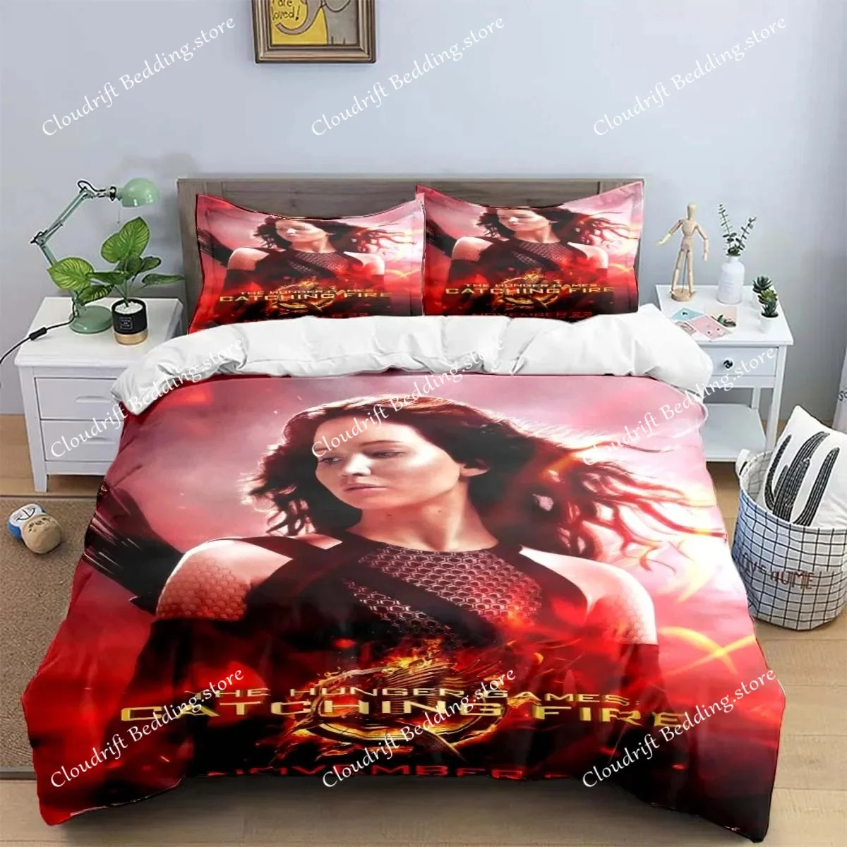The Hunger Games Fashion Anime 3d Digital Printing Bedding Set Duvet Cover Comforter Bed Youth Kids Girl Boys Gift Home Textiles