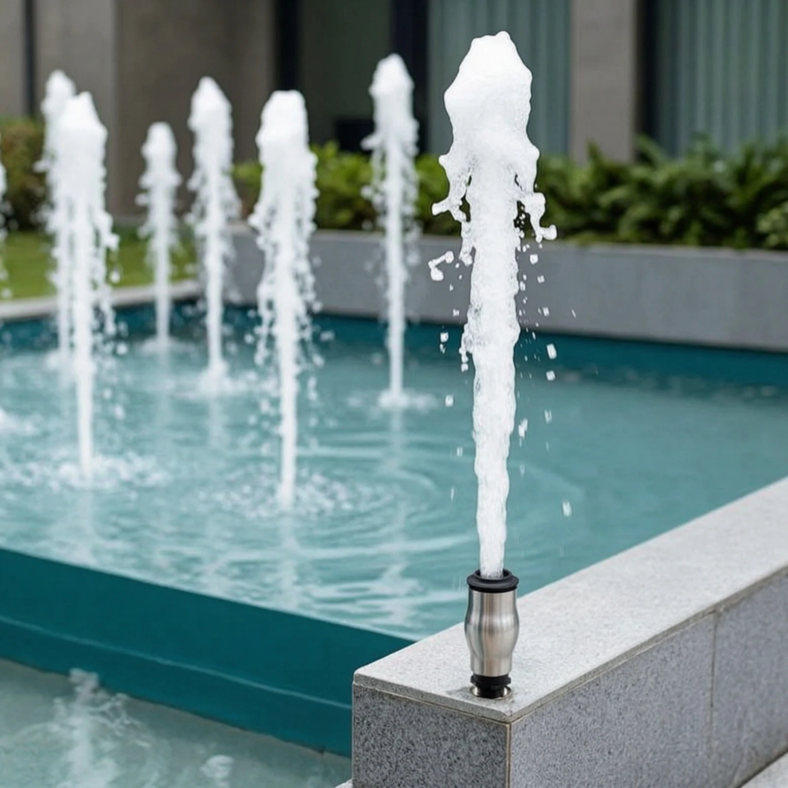 Fountain Spray Head Stainless Steel Fountain Jet Nozzle Nozzle with Threaded Connection Vertical Easy Installation