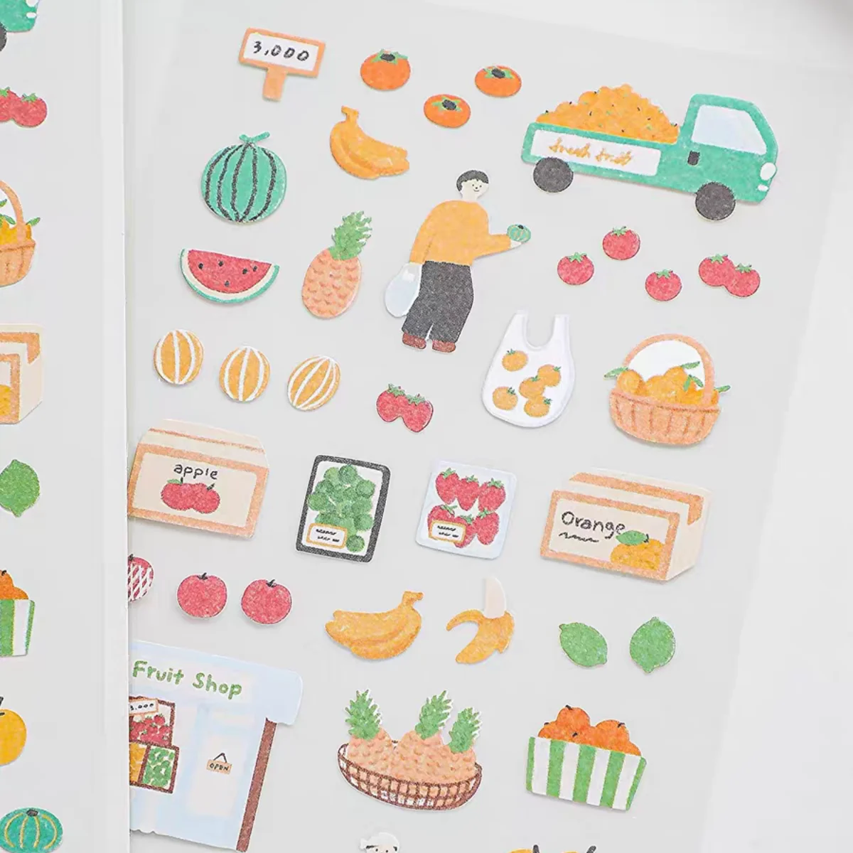 Korean Import Suatelier Fruit Shop Paper Stickers Scrapbooking Diy Journal Stationery Sticker Decor School Supplies 1180