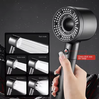 New Hollow 5-speed Booster Shower Head Filter Shower Adjustable Home Bathroom Water Heater Shower Drizzle