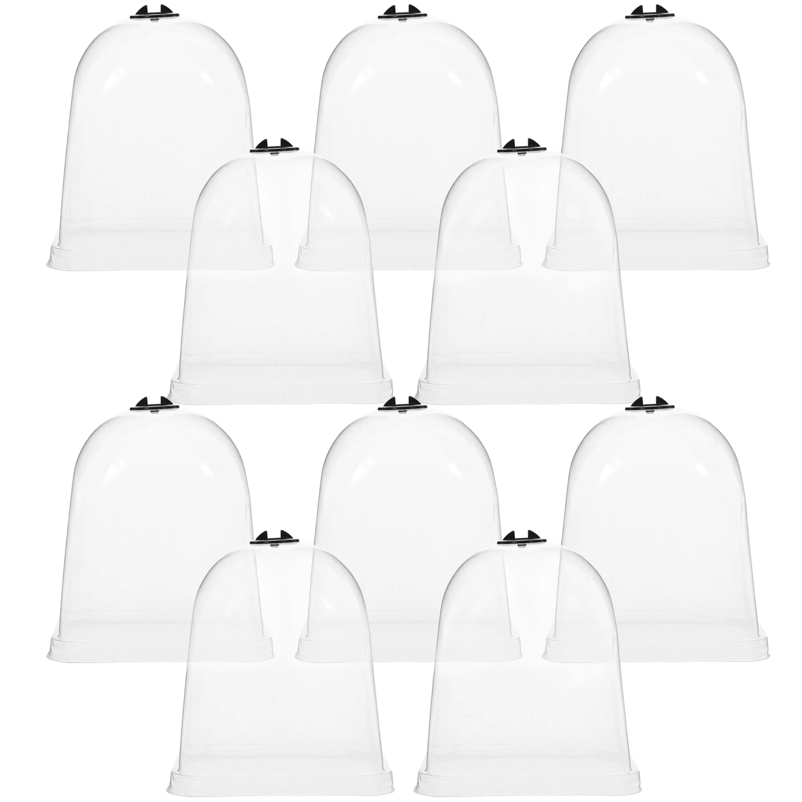 

10 Pcs Insulation Cloches for Plants Humidity Domes Glass Vegetable