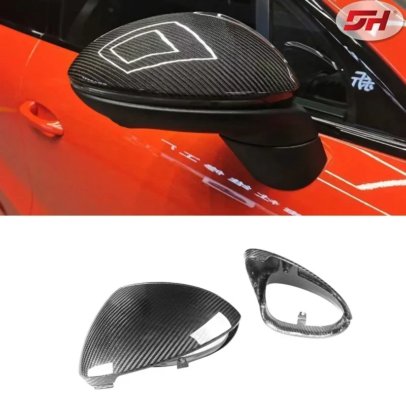 

For Porsche Cayenne 2018-up Car Dry Carbon Fiber Replace Rearview Mirror Cover (Left-hand Drive)