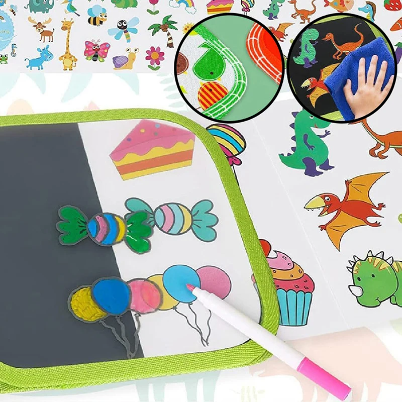 Portable Erasable Graffiti Drawing Book Magic Blackboard Child Gift