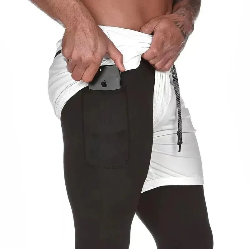 2024 nuovi pantaloni sportivi da uomo elastici traspiranti in due pezzi pantaloni da allenamento da corsa palestre pantaloni alla caviglia pantaloni