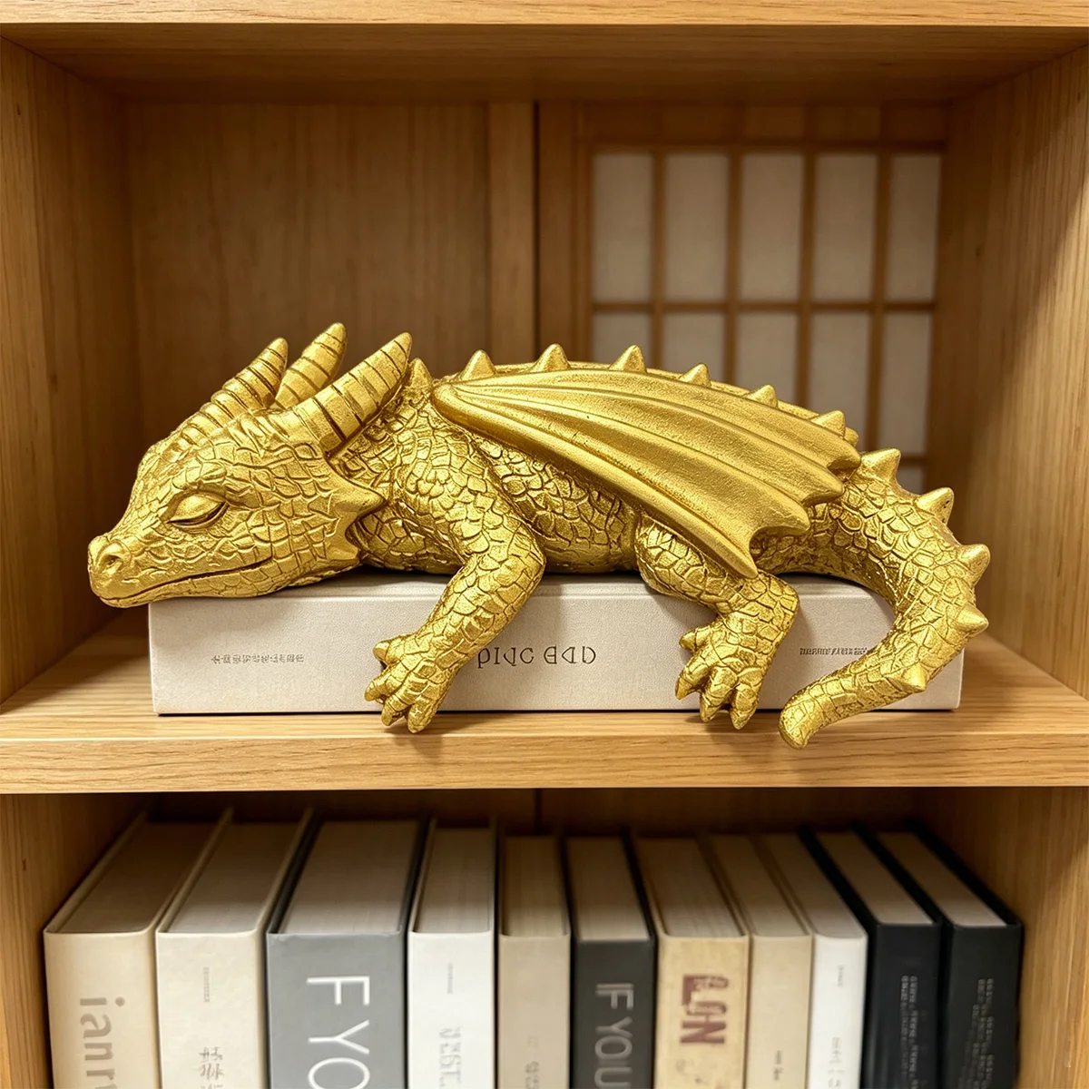 1 Stück Deko-Ornament aus Kunstharz, dekoratives Bücherregal-Ornament, erhältlich in Gold/Schwarz, Heimdekoration, Dekoration für Bücherregale oder Schreibtische, ein ideales Geschenk für Buchliebhaber. – Detail 6