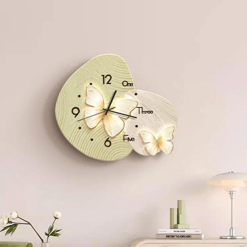 

Cream Style Modern Wall Clocks Decoration Bedroom Nordic Art Mural Wall Clocks Silent Minimalist Design Home Decor Wandklok LLWC