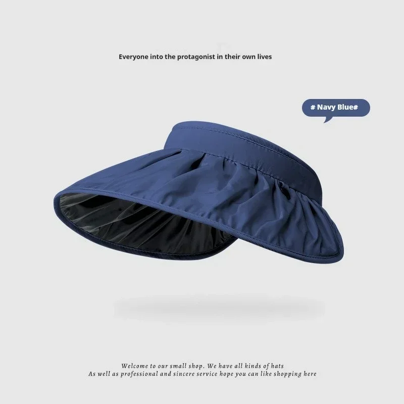 5-Color Optional Vinyl Shell Hat Women's Outdoor Empty Top Sun Hat UV Protection Sun Protection Hat