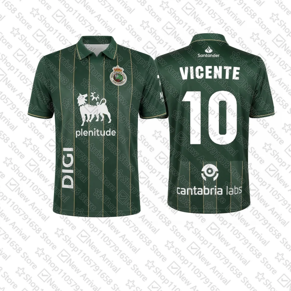 2026/27 Zabiri #21 Racing De Santander Iñigo Vicente #10 Match Training Away Jersey Adult Sports Breathable Men Football T-Shirt