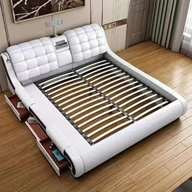 

Queen Kids Double Bed Royal Modern Wood Headboard King Size Double Bed Wood Boys Letti Matrimoniali Furniture For Bedroom