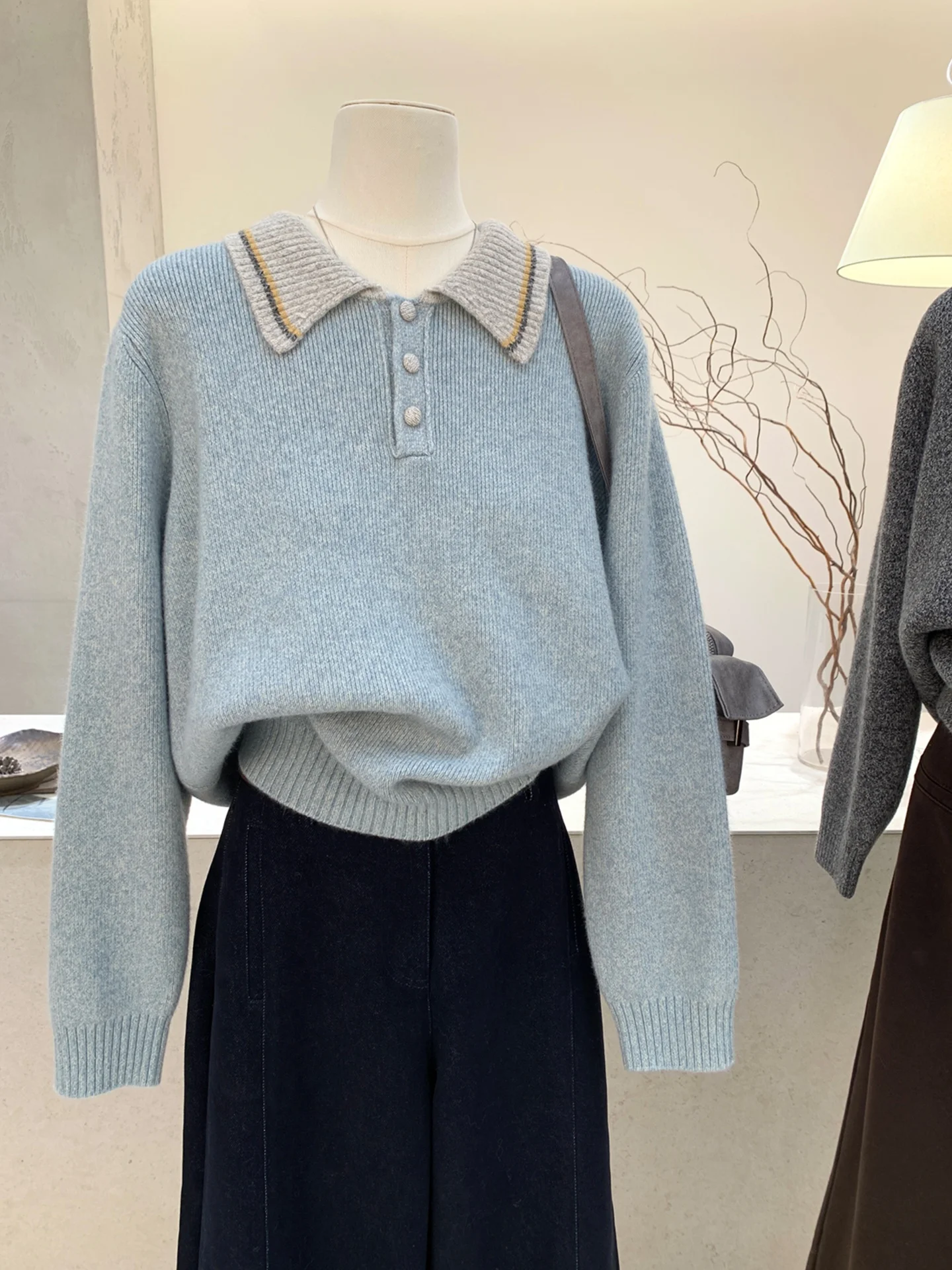 韓国風ニットセーター カジュアル 暖かい おしゃれ レジャートップ オールシーズン対応 冬コレクション2025