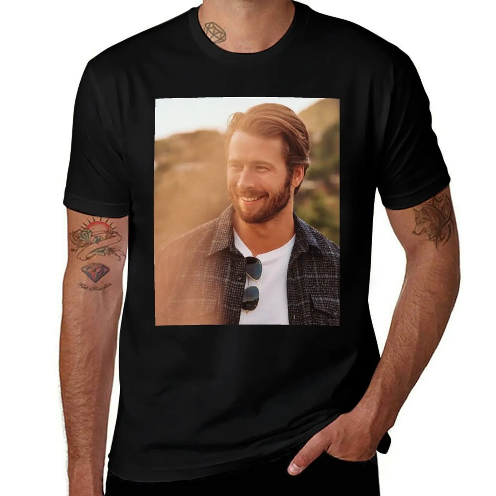 

glen powell handsome T-Shirt tshirts personalised custom t-shirts anime shirt summer shirt Men's t shirts