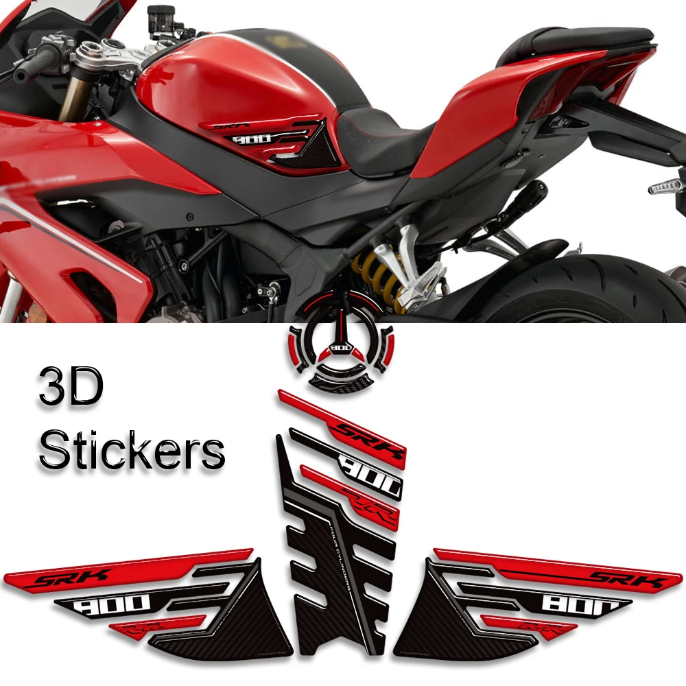 Para QJMotor QJ Motor SRK GSR 800 RR SRK800 nueva tapa de almohadilla de depósito para motocicleta Kit de aceite combustible de Gas pegatinas de rodilla Protector de calcomanías