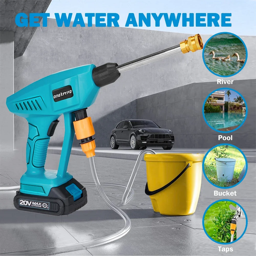 Wireless High Pressure Car Wash Washer Gun Foam Generator Water Gun Spray Cleaner Car Washing Machine For Makita 18V Battery
