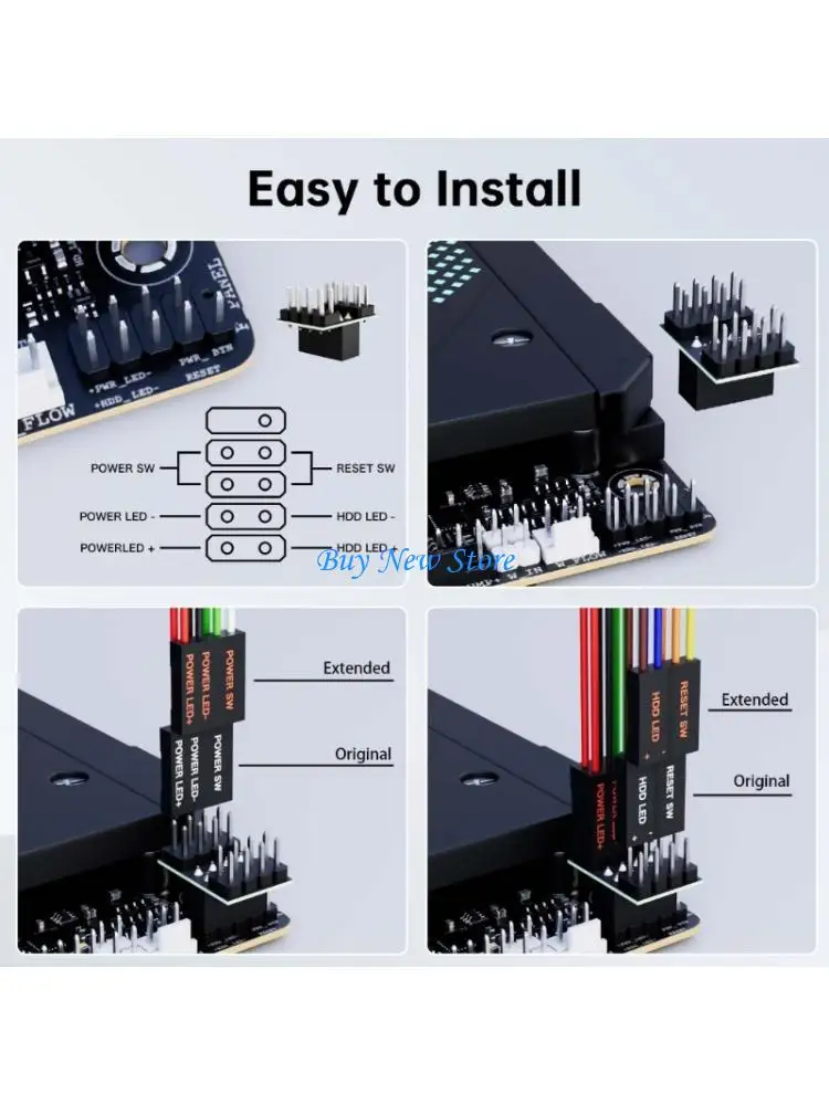 

20CE Aluminum External Switches for Desktop Computers LED illuminating Button