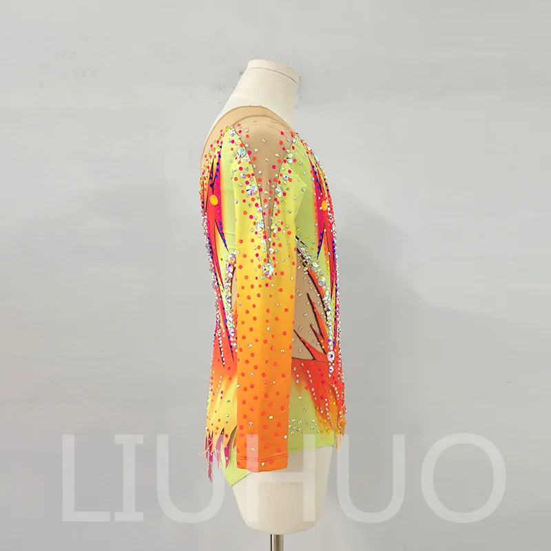 LIUHUO Rhythmic Gymnastics Leotard Competitive Cheerleading Performance For Children