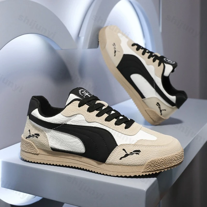 Large Size Men Casual Shoes Spring Autumn Breathable Comfortable Vintage Sneakers Fashion Lace Up Outdoor Non Slip Running Shoes