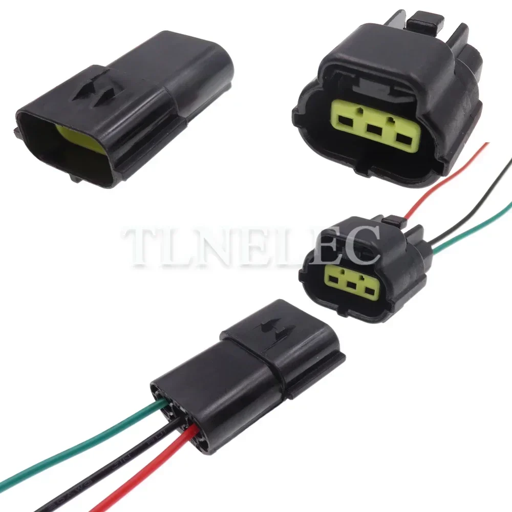 3 Pin Way Auto Throttle Sensor Sealed Socket With Wires Car Oxygen Sensors Waterproof Connectors 174357-2 368523-1 174359-2