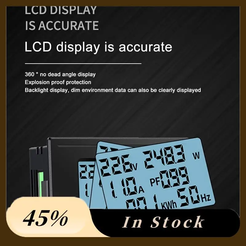 

DC Power Monitor Replacement Accessories Multi-Function Meter Voltage DC200V Current 100A Power Meter Alarm Output