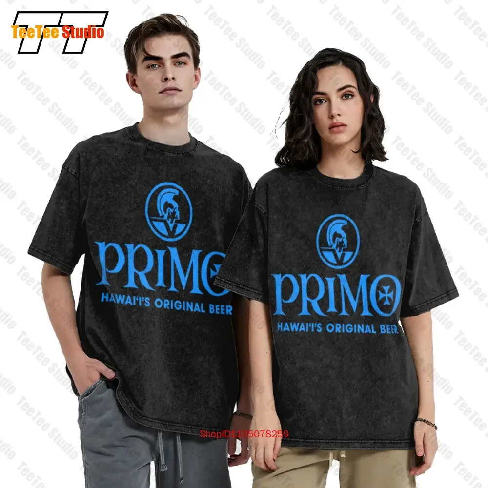 T Primo Original Beer Hawaiian Beer Vintage Oversized T-Shirt PY8S