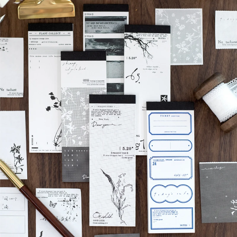 Journal GO 30sheets Vintage Notes Collection Memo Pad Decorative Stationery Scrapbooking Diary Album Lable Retro Material Paper