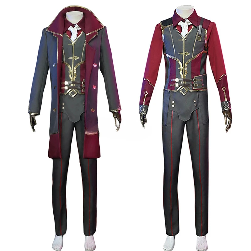 Arcane Silco Cosplays Game Anime Silco Arcane Cosplay Accessoires Voor Man Halloween Carnaval Party Suit Uniforms Schoenen Pruik Rekwisieten