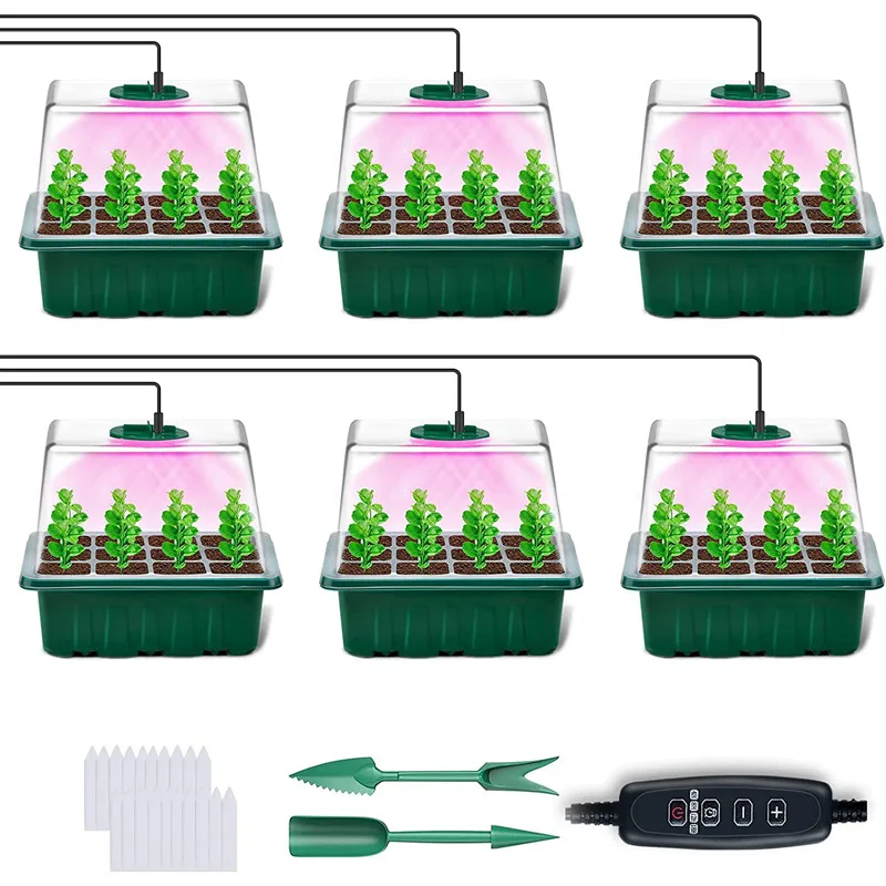 

New Full Spectrum LED Growing Lamp Seed Starter Trays Greenhouse Growing Lamp for Indoor Plant Germinating Intelligent Control