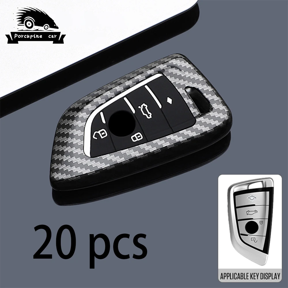 20pcs Car Key Case ABS For BMW X1 X3 X5 X6 X7 1 3 5 6 7 Series G20 G30 G11 F15 F16 G01 G02 F48 Car Key Cover Shell Accessories