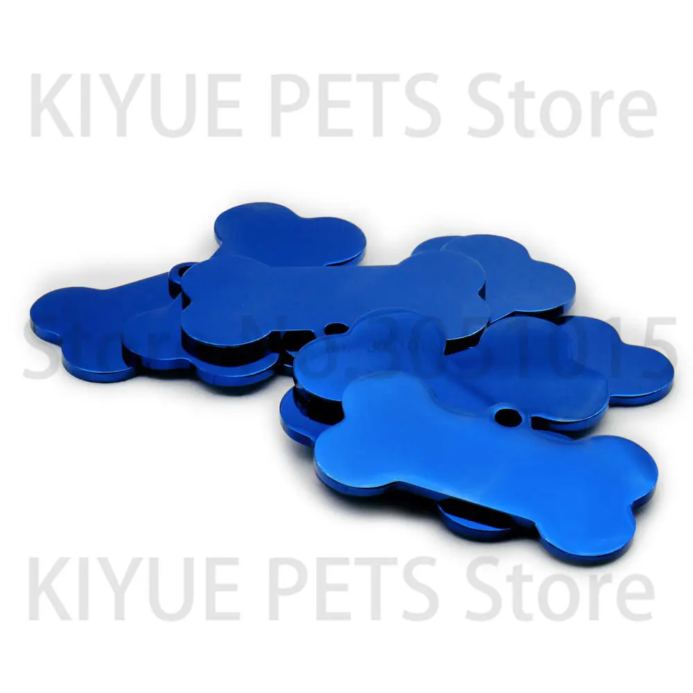 Wholesale 100pcs Bone Pet ID Tag Blank Engraved Stainless Steel Pet Supplies Cat Collar Accessory DIY Name Pendant Personalized