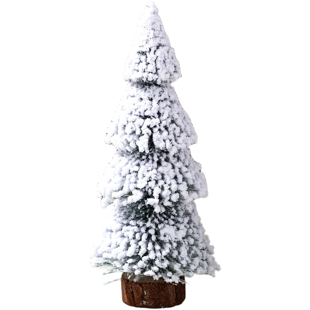 Festive Tabletop Display Tabletop Decor Mini Pvc Christmas Ornament PVC Christmas Tree Realistic Appearance Snowy Finish Effect