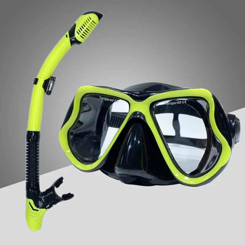 Tauchmasken für Erwachsene, Schnorchel-Atemschlauch-Set, Brille für Damen und Herren, rutschfeste Schnallenmasken – Detail 17