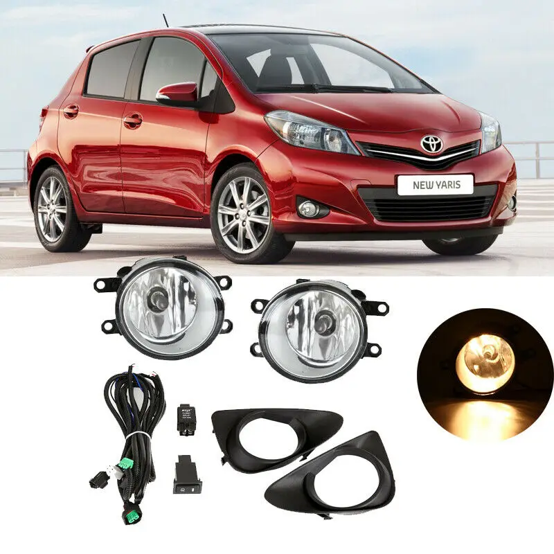 

Противотумансветильник фары для хэтчбека Toyota Yaris 2012-2014, передний бампер, противотумансветильник фары + проводной переключатель + лампы в сборе, 1 пара