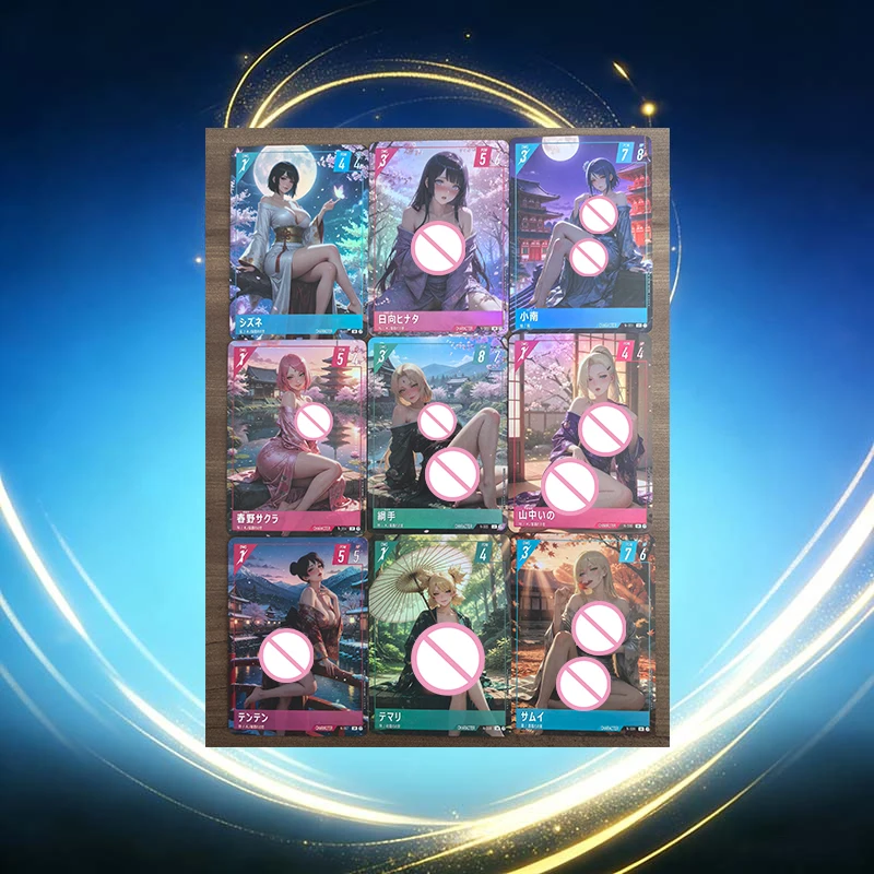Anime Goddess Story Diy Diy Homemade Color Flash Cards Hyuga Hinata Haruno Sakura Tsunade Konan Collection Cards Game Toys