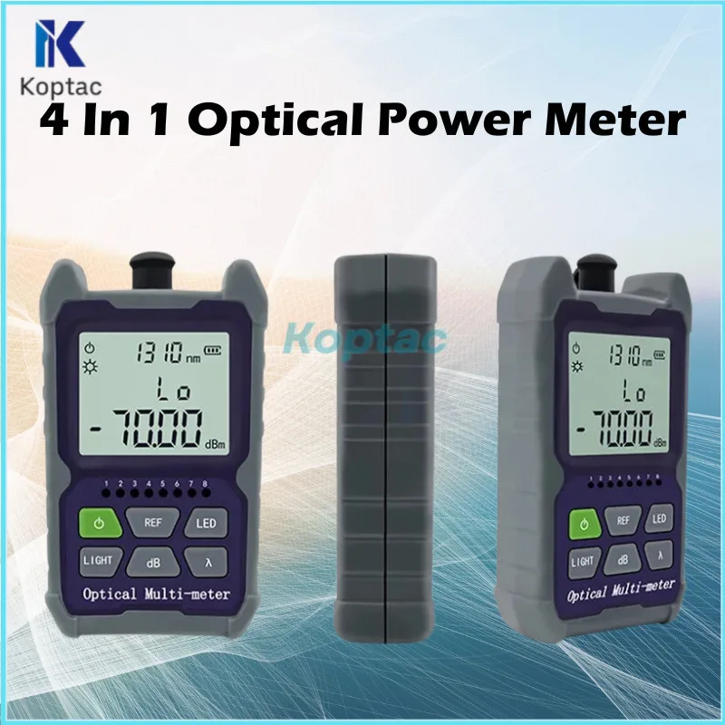 

Mini 4 In 1 Optical Power Meter Rechargeable Lithium Fiber Optical Network Test SC/FC/ST Universal Interface Connector OPM FTTH