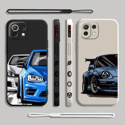 Sports Car Tokyo JDM Phone Case for Xiaomi Mi 11 Lite 11T 10T Pro Poco X5Pro X4Pro X3 NFC 13 12T 12 Lite Soft Cover