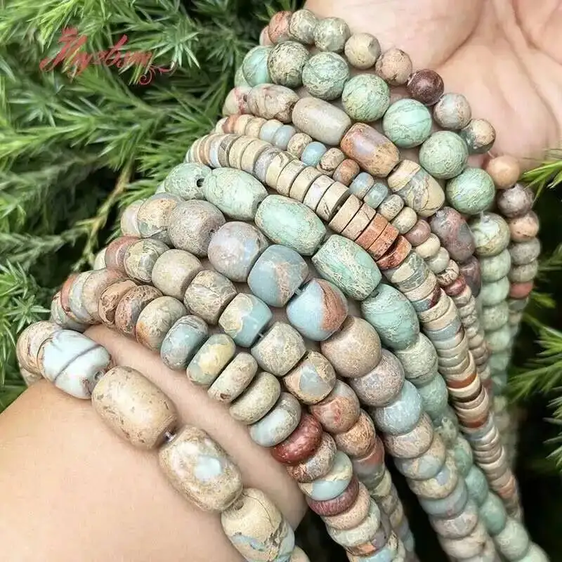 3x6/5x8/8x10/8/6/4mm Natural Shoushan Stone Beads Spacer Strand 15 Inches For DIY Necklace Bracelets Jewelry Making Loose Beads