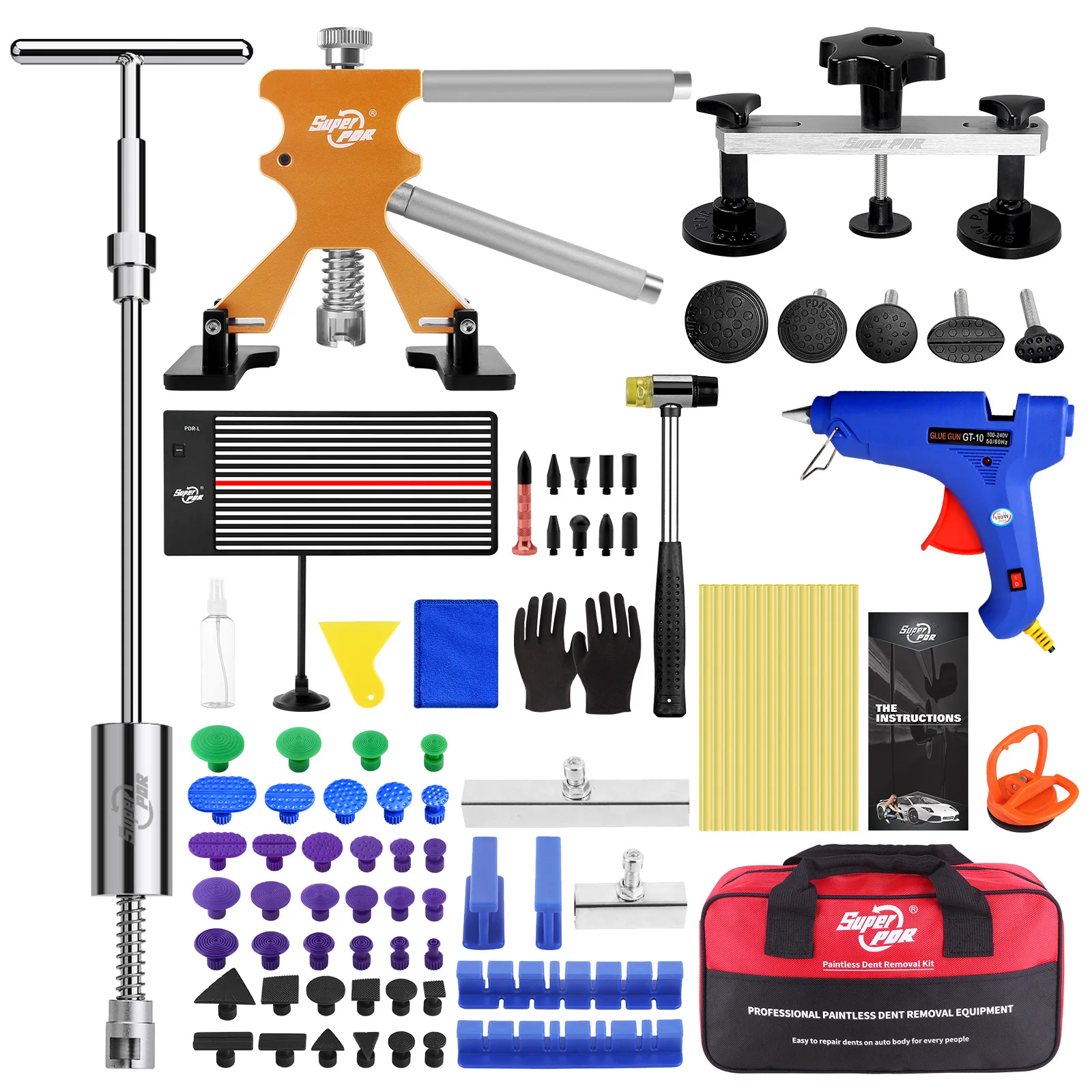 PDR Dent Removal Tool Kit Auto Body Paintless Dent Repair Kit Car Dent Removal Dent Repair Kit