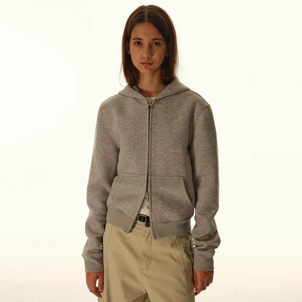 

Autumn Sportwear Hoody Jacket Women Streetwear Fashion Casual Sport Hooded Short Sweatshirts Jacket Girls Hoodies Coat