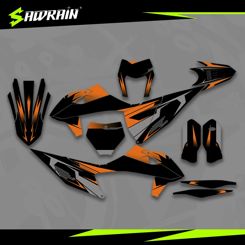 

Мотоциклетные графические фоны Sawrain, наборы наклеек для KTM EXC XCW SXF 19-22SXF 20-23EXC 004