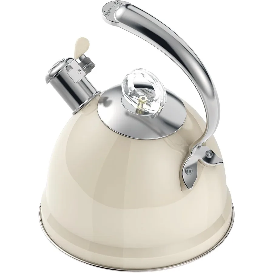 

Tea Kettle Stovetop 2.5 Quart Whistling Stainless Steel Tea Pot with 3Layer Base for Electric Induction and Gas Stovetops Featu