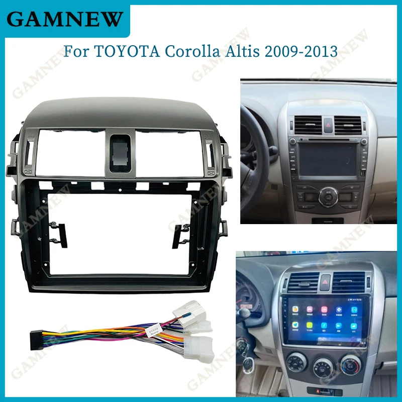 9 Inch Car Frame Fascia Adapter Android Radio Audio Dash Fitting Panel Kit For Toyota Corolla Altis 2009-2013